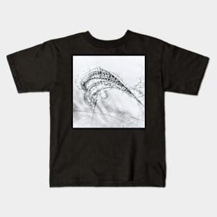 Ornamental Grass Black And White photograph Kids T-Shirt